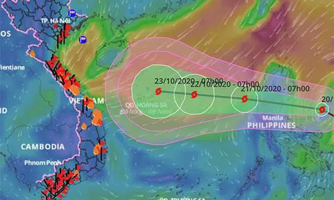 Áp thấp nhiệt đới thành bão, có lúc giật cấp 14 và hướng vào miền Trung